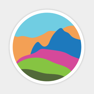 Colorful Mountains Magnet